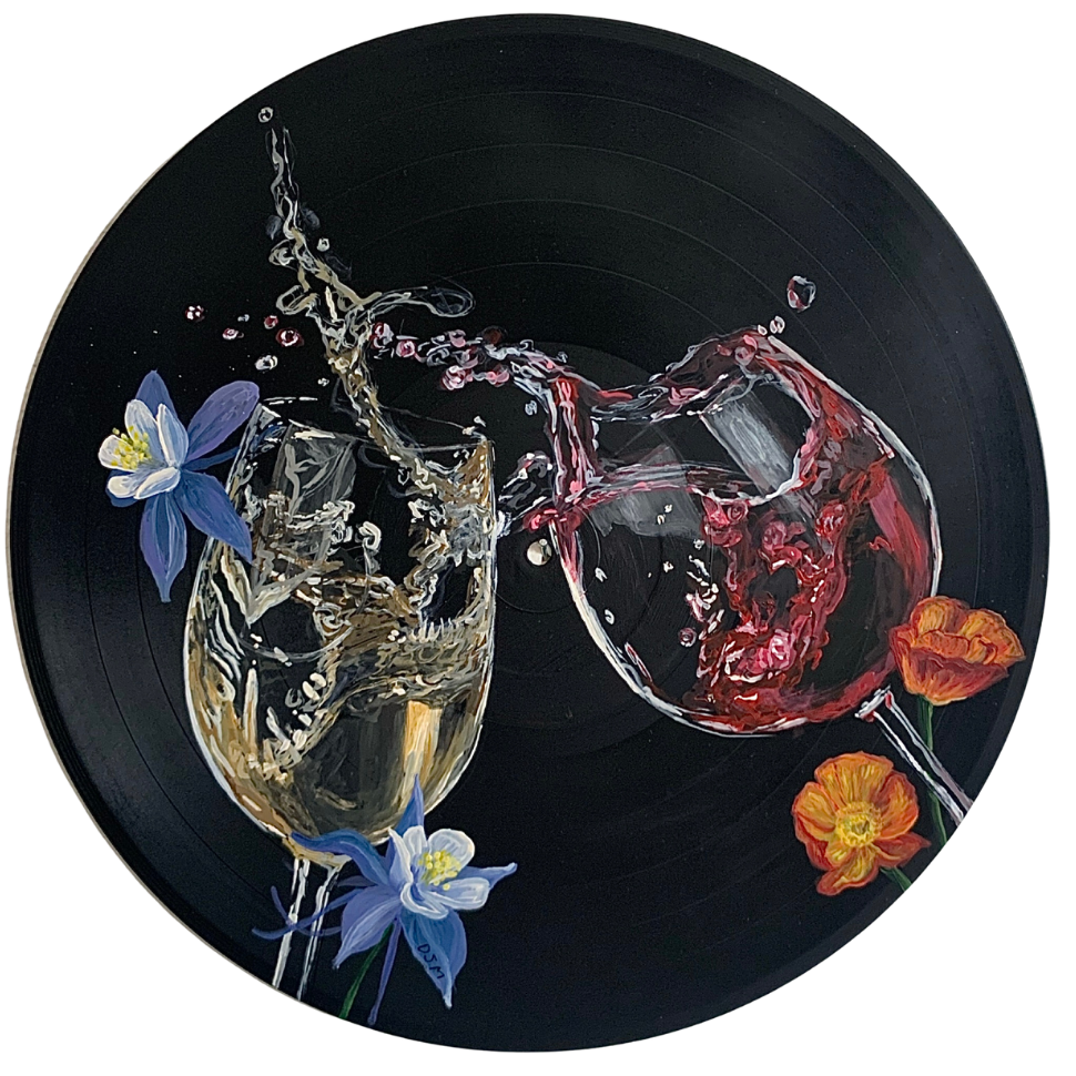 Cheers to CO & CA | Acrylic on Vinyl
